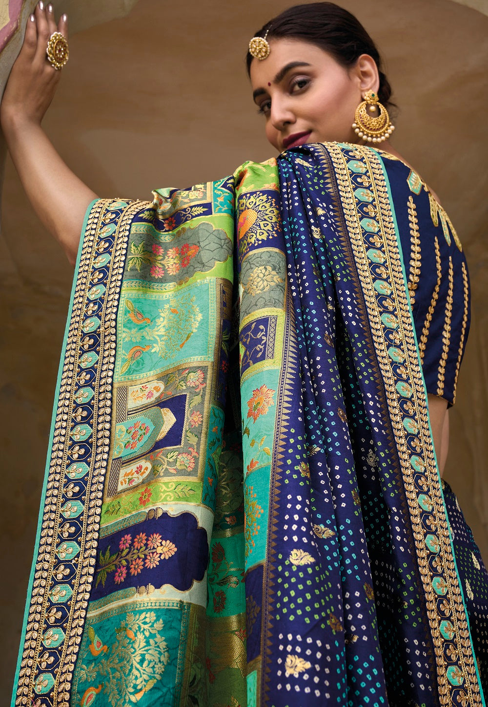 Art Silk Woven Saree in Royal Blue
